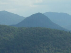 view from the top of mt knob near Lake Bomoseen vermont