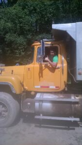 driving a dumptruck