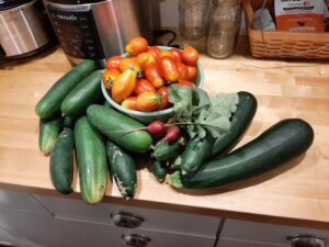 homegrown garden harvest